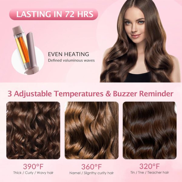 Hair Curling Iron | 130mm Long Barrel Ceramic -T303 - Imagem 7