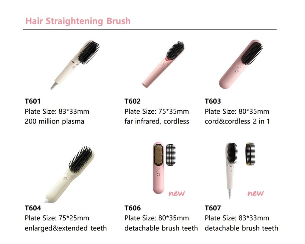 hair straightening brushes